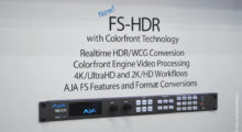AJA aposta em HDR e lança o FS-HDR, um novo conversor/sincronizador de HDR e WCG que permite conversão em tempo real de 4K para HD, Up Converter, ou vice-versa. A solução tem processamento: 4K/UltraHD/2K/HD/SD